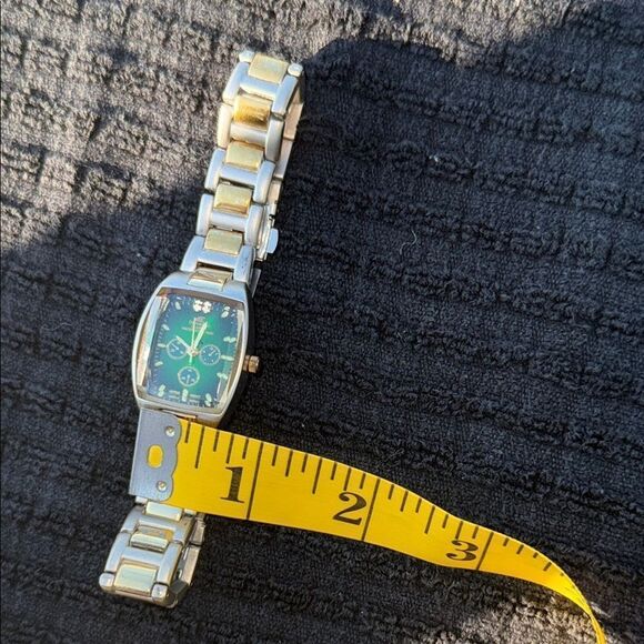 Two-Tone Watch with Green Face main image 7
